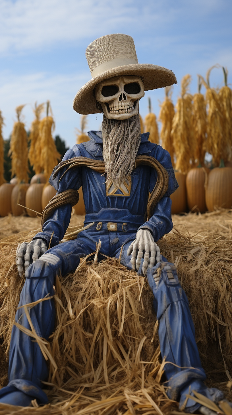 Scary Los Angeles Rams Scarecrow