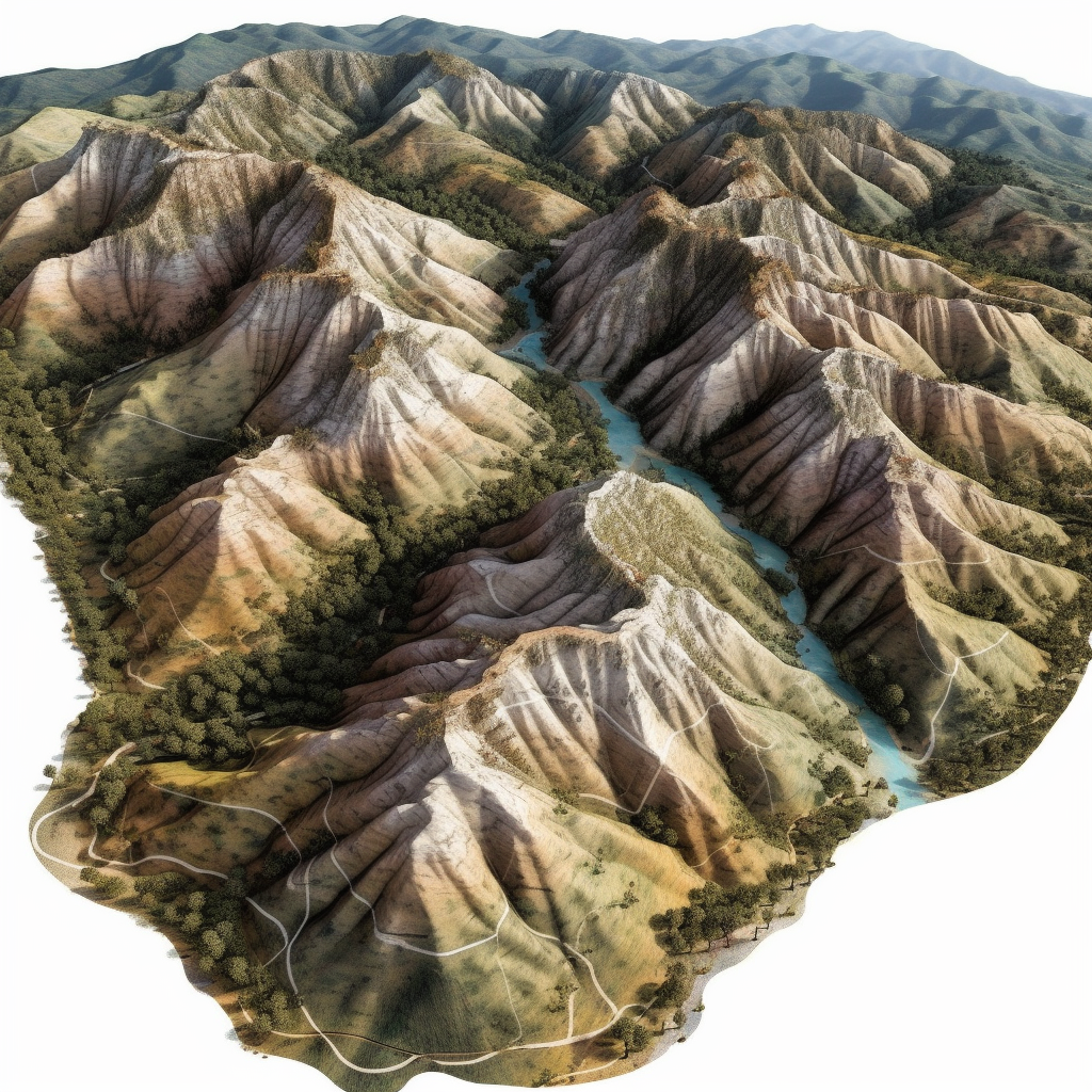 3D map of Los Padres National Forest