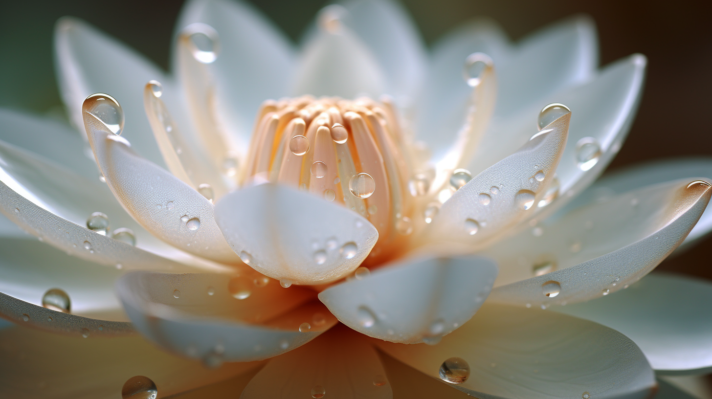 Macro shot of delicate LOTUS steman