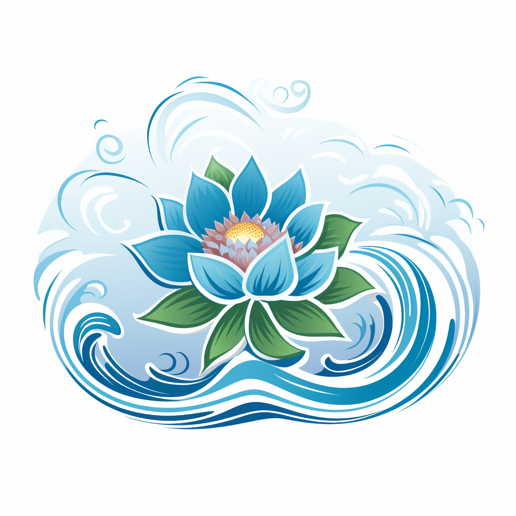 Serene Lotus Wave Symbol