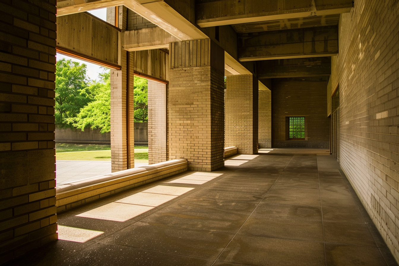 Louis Kahn architecture perspective view