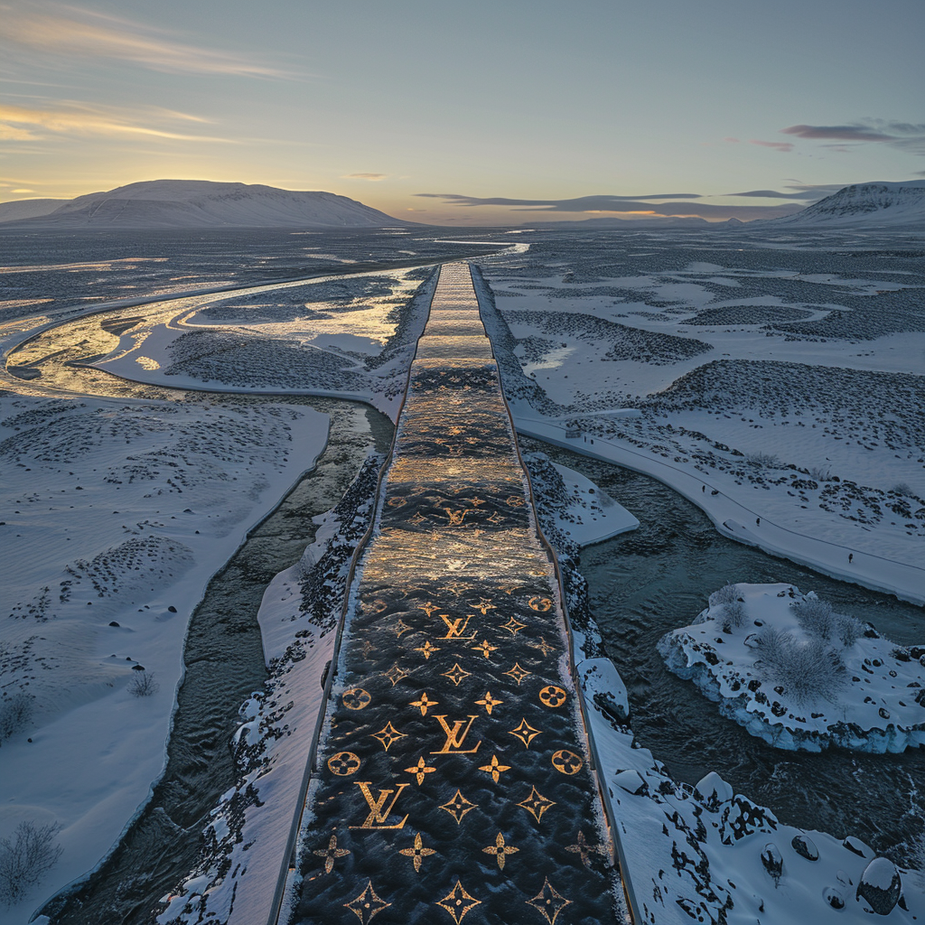 Louis Vuitton Luggage Stand in Iceland