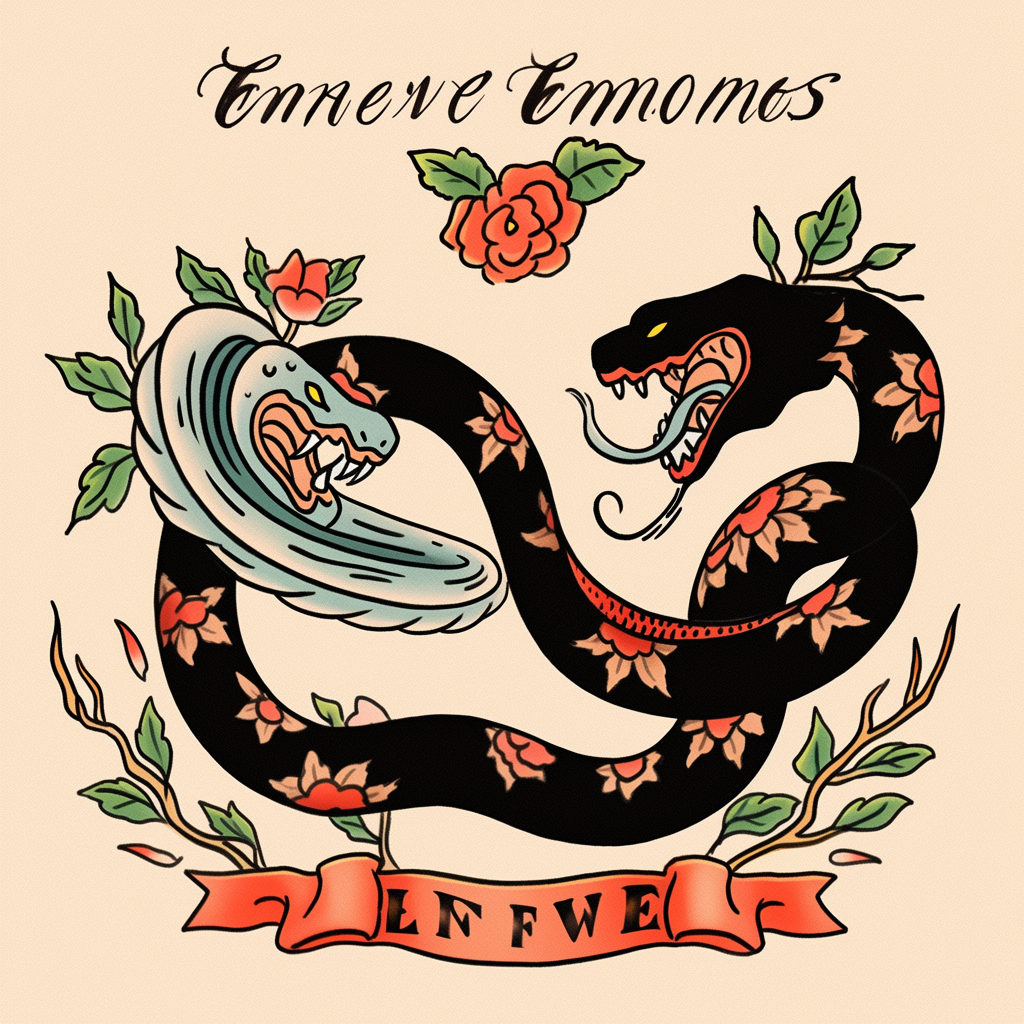 Classic Love Your Enemies Tattoo Design