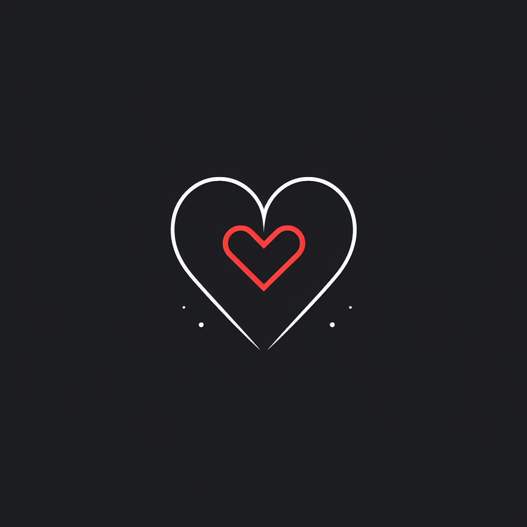 Minimalistic love logo design