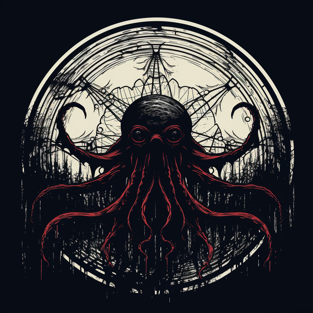 Kinetic damage symbol in Lovecraftian style