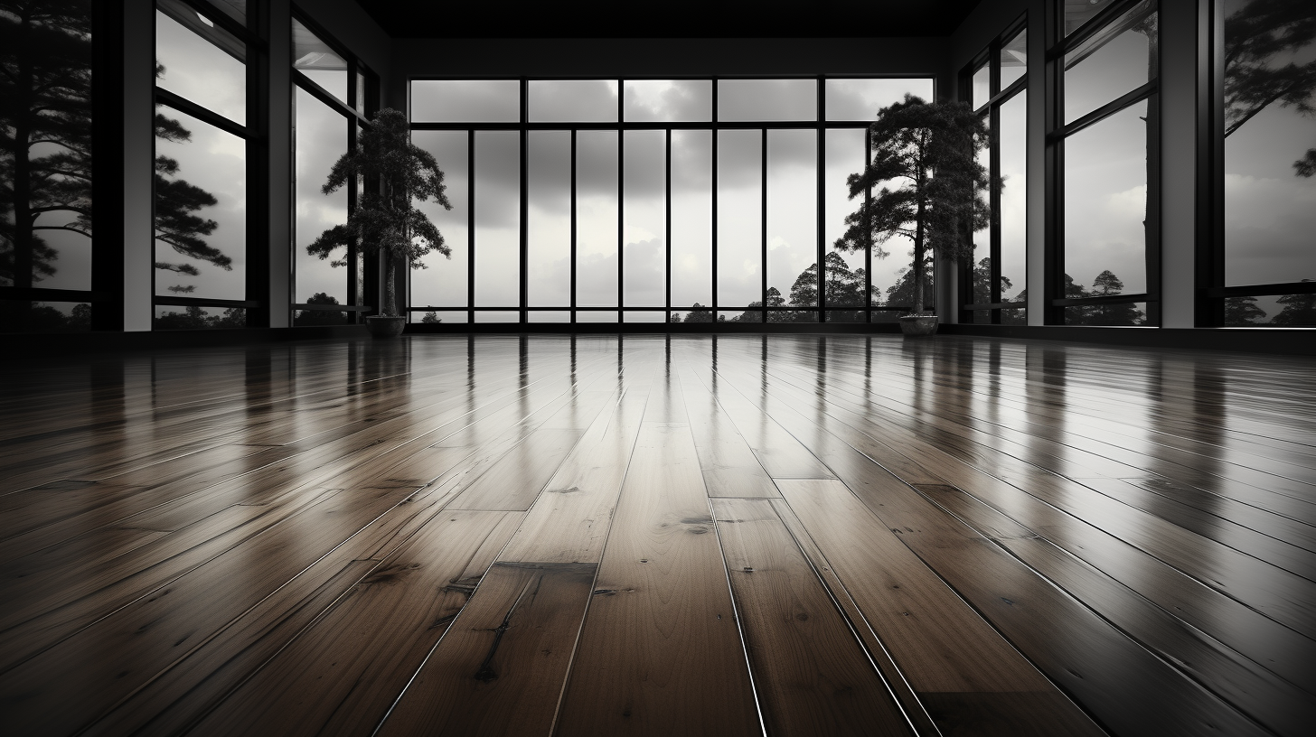 Stylish minimalist floor with low angle view