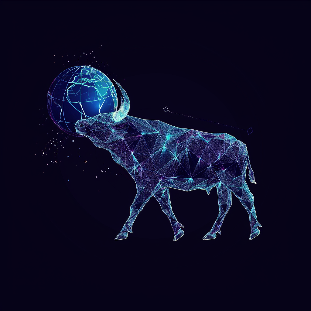 Low Poly Taurus Globe Horns