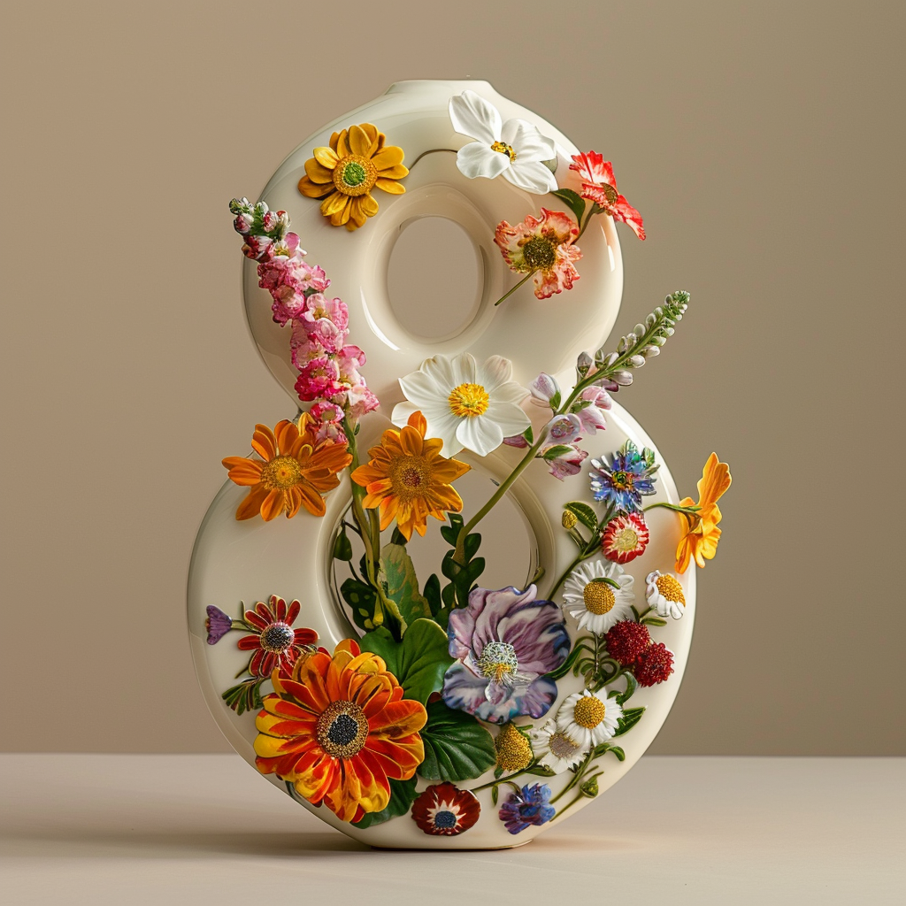 Vase shaped like number 8