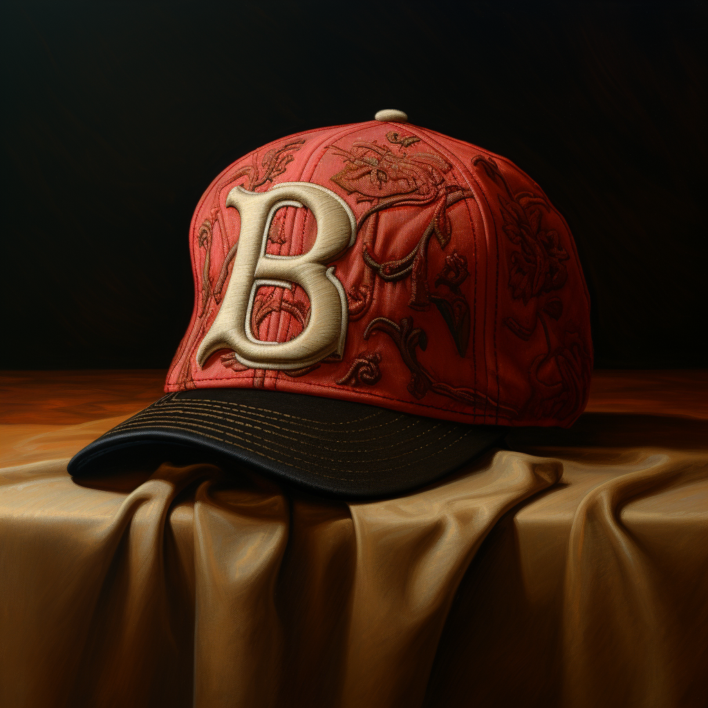 Baseball cap with embroidered design