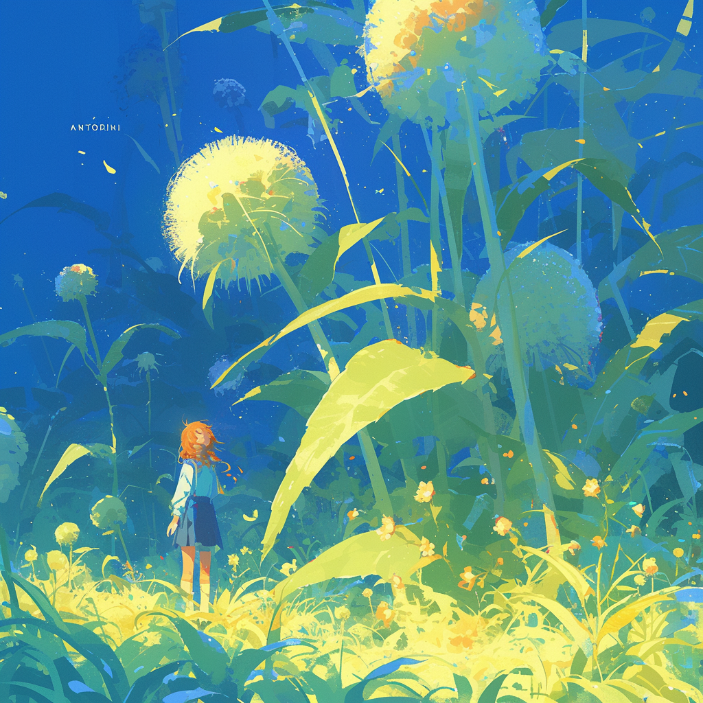 Grass, Sunshine, Robot