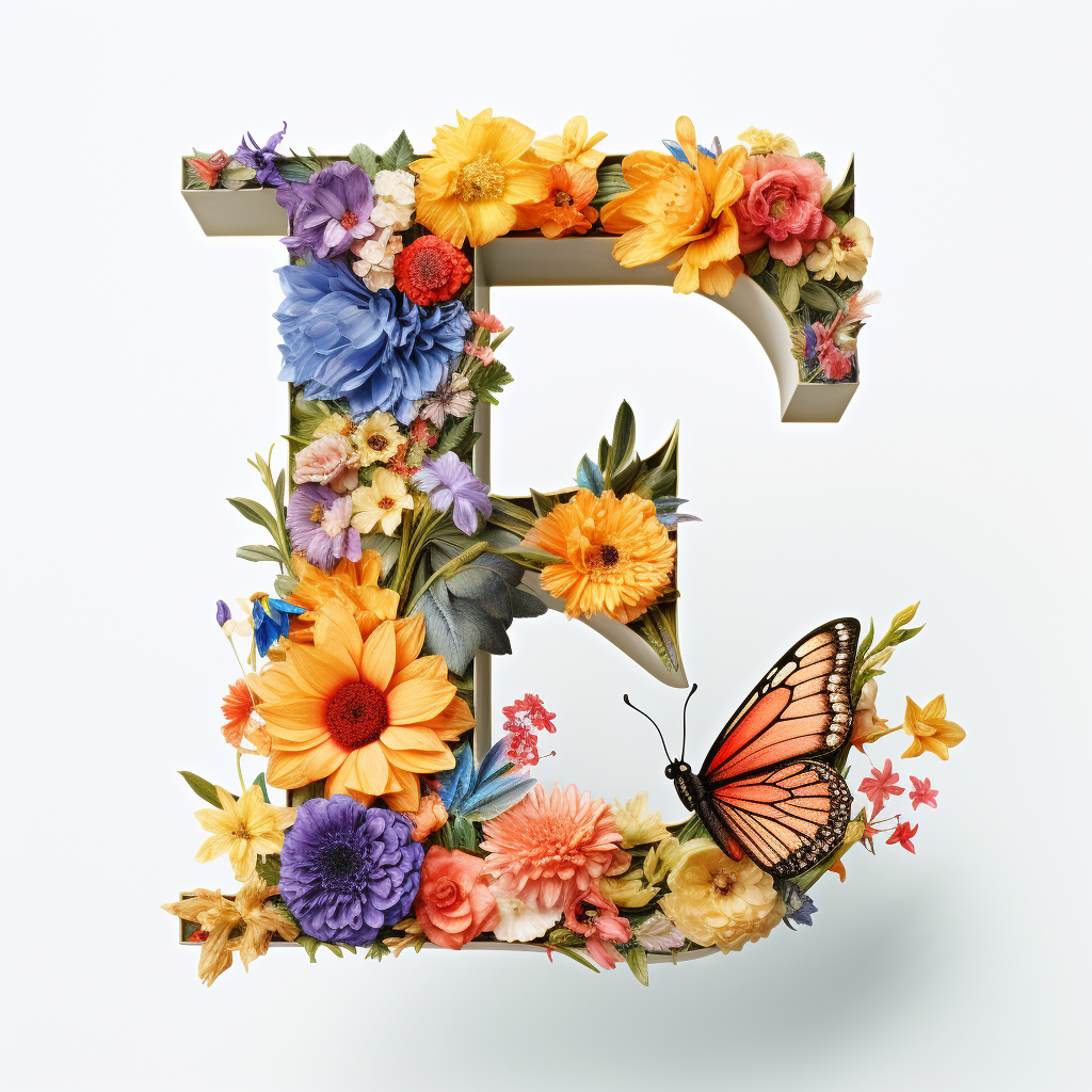 Colorful Stereoscopic Letter L Artistic Font