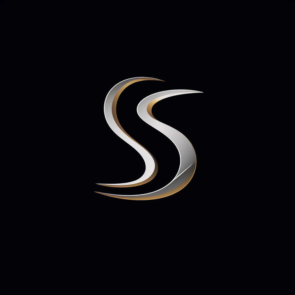 Letter S Logo White on Black