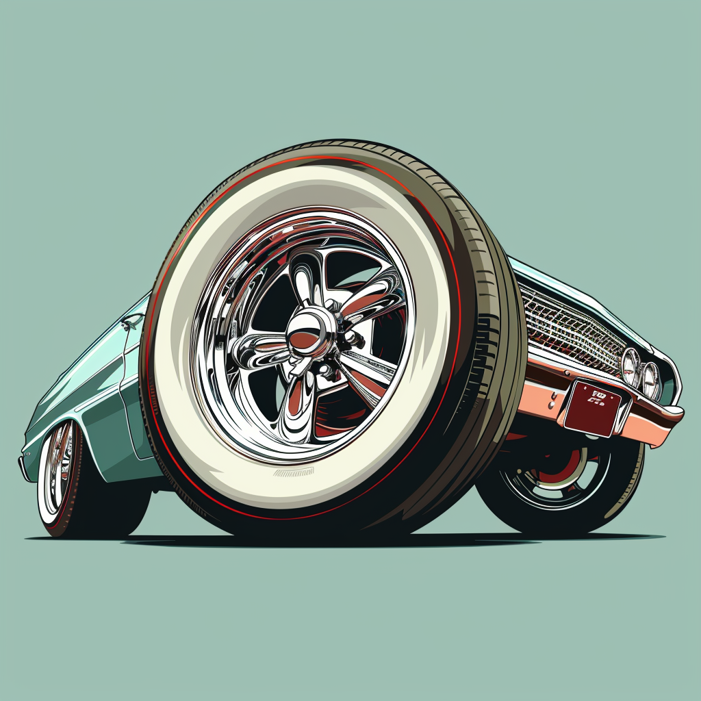 Lowrider Spoke Style Wheel Tire