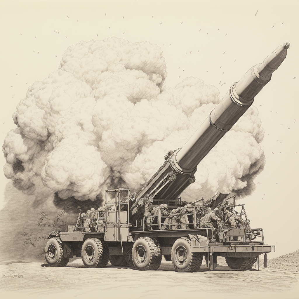 LRSM Missile Launcher Firing Rocket Group