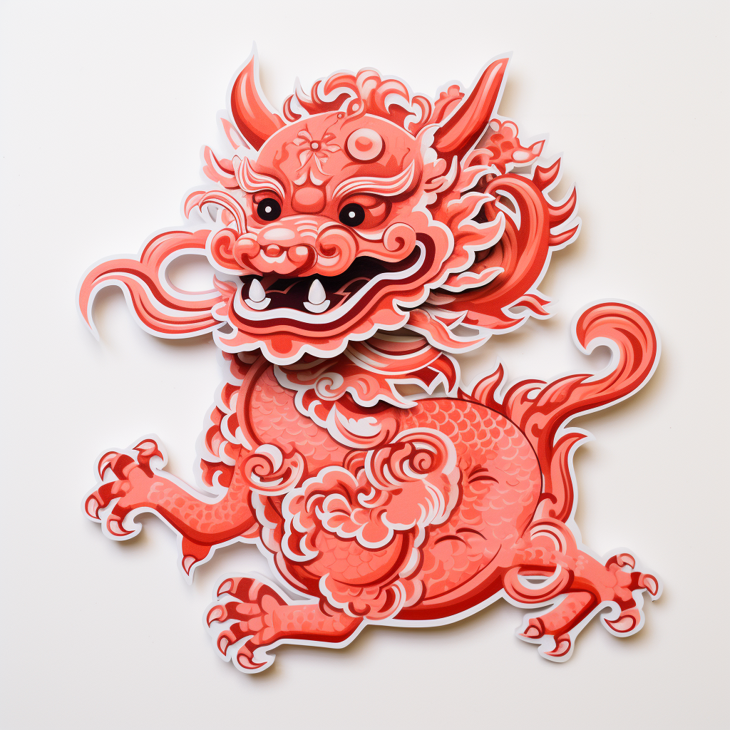 Adorable baby dragon wall sticker