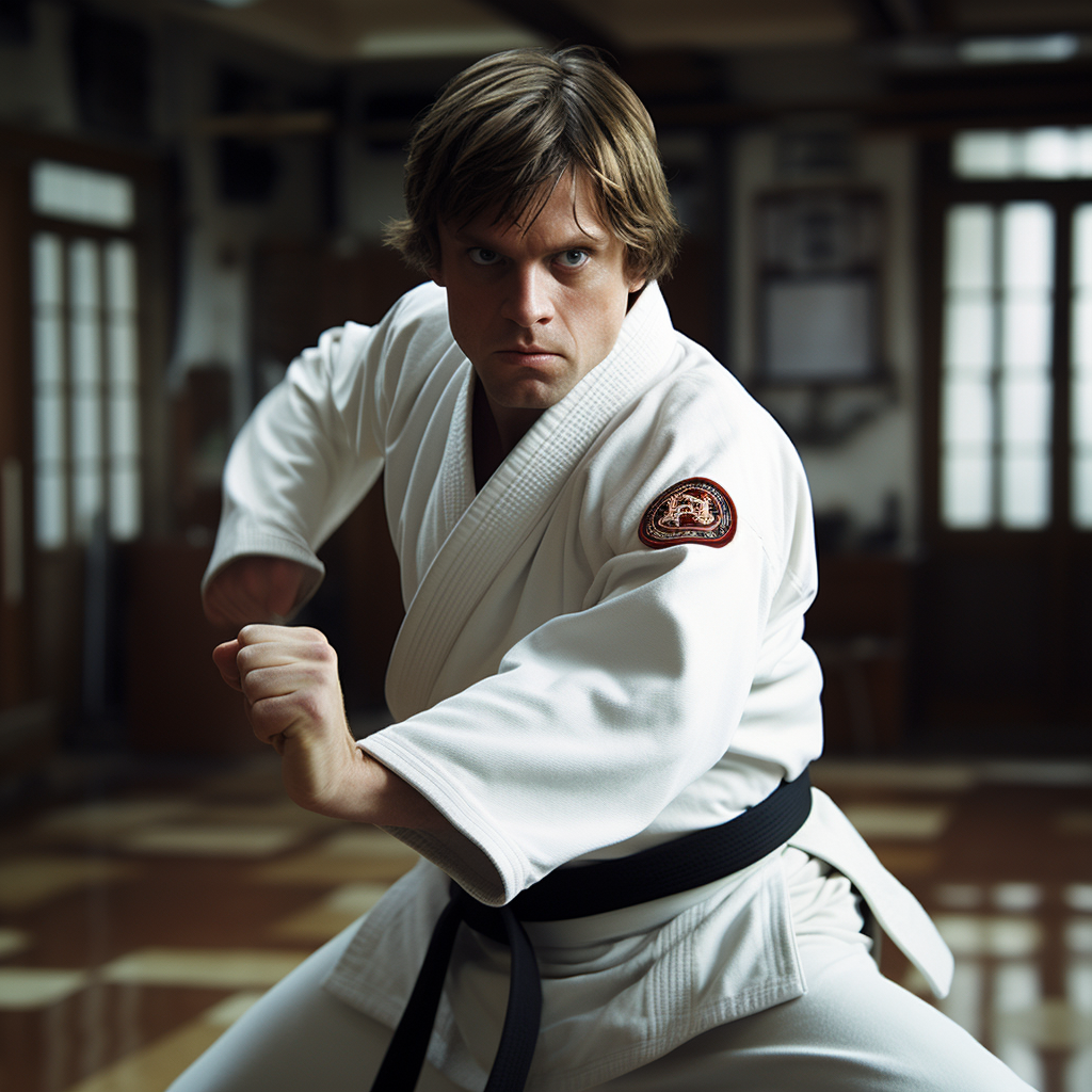 Luke Skywalker training at dojo