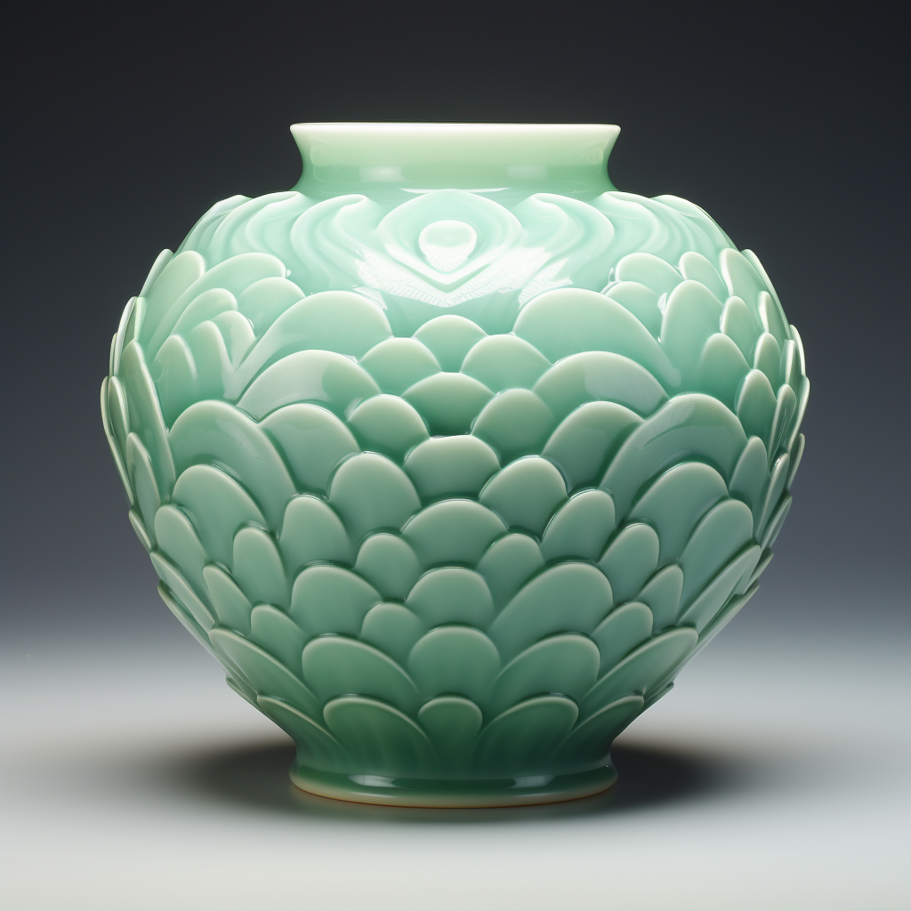 Stunning raw image with luminous celadon style