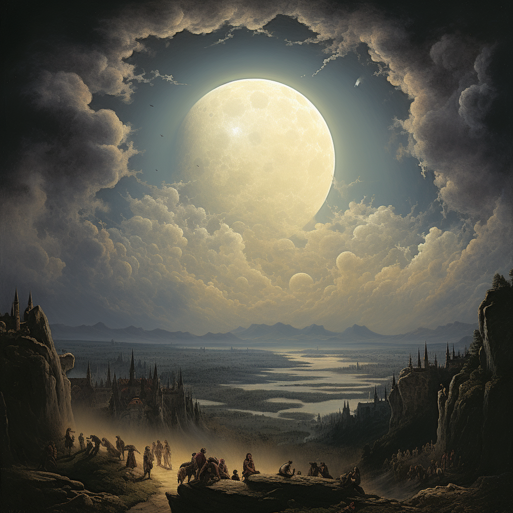 Moon artwork in Schinkel style