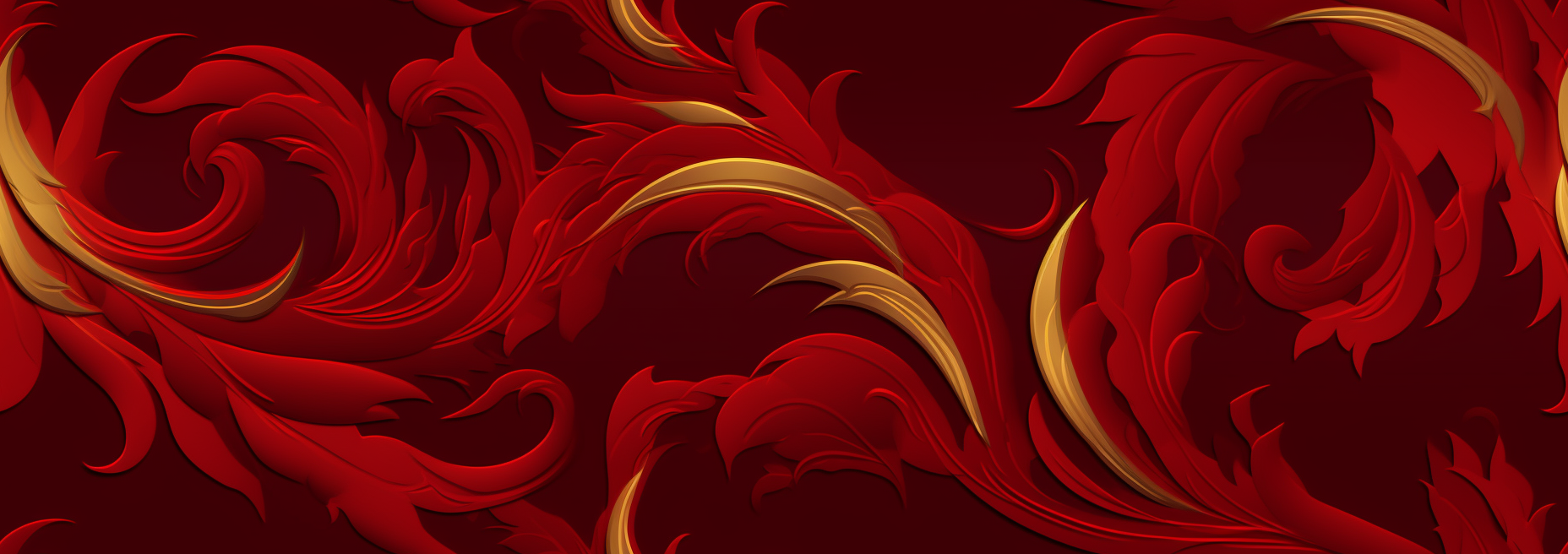 Elegant red and gold wallpaper design