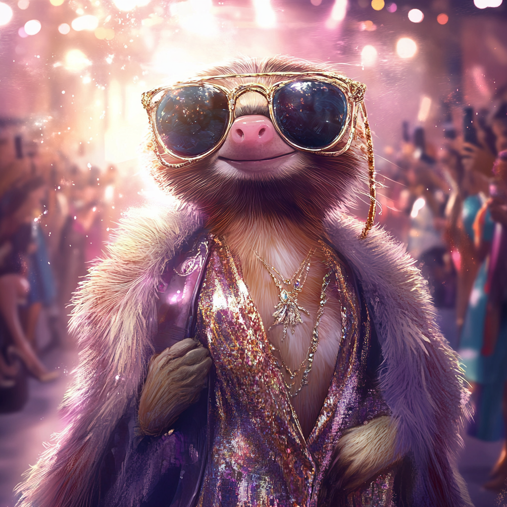 Luxurious Sassy Sloth Runway Show