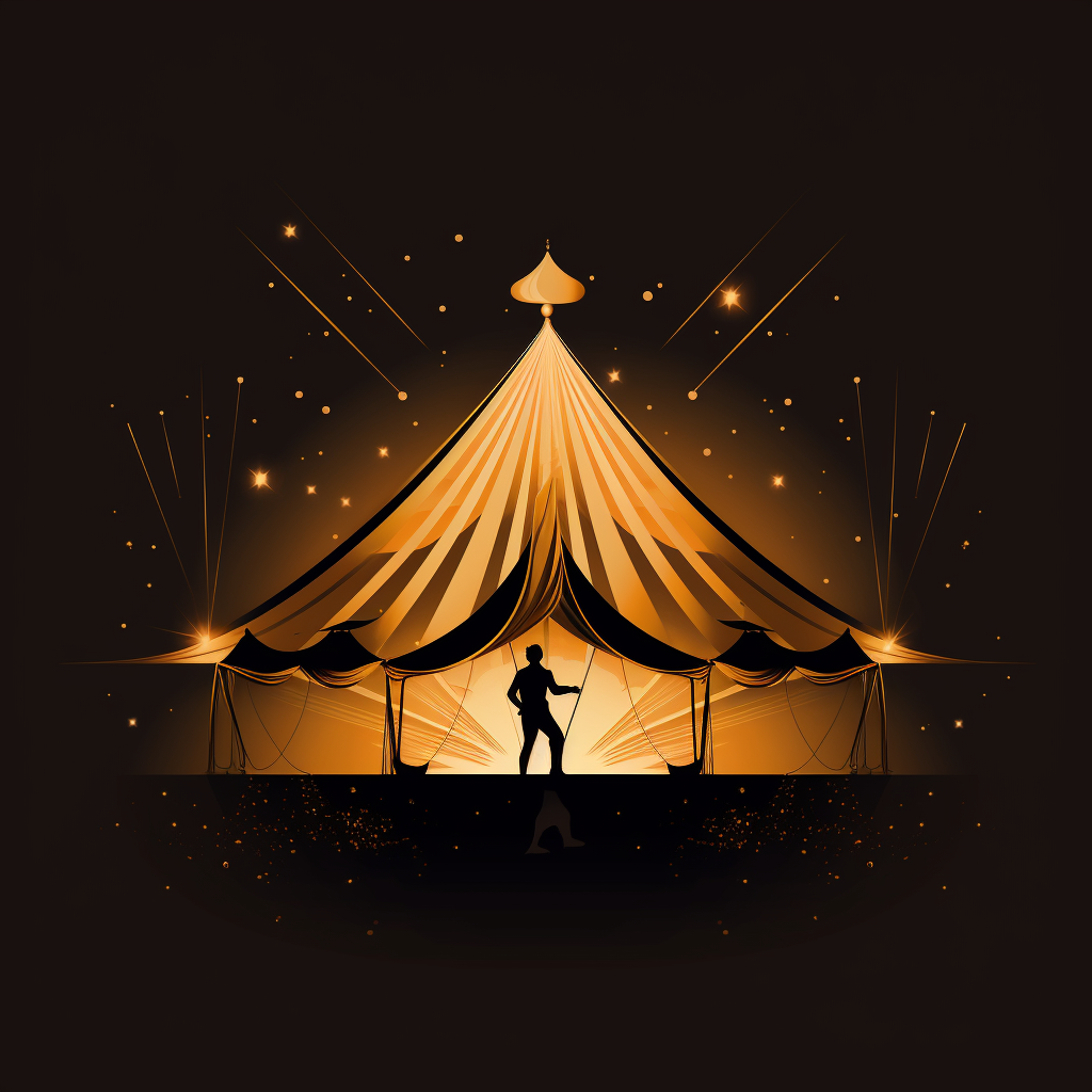 Luxury event logo with tent shadow (6 words)