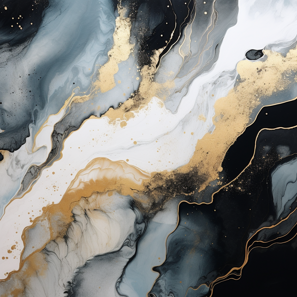 Luxury Fluid Painting: Elegant Artwork in Various Colors