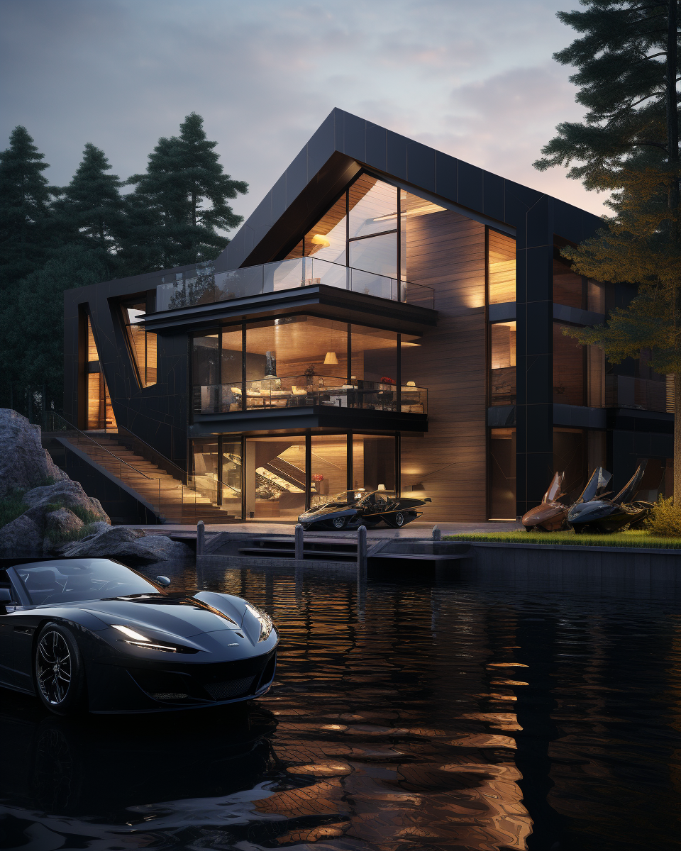 Luxurious house, boat, and Lamborghini