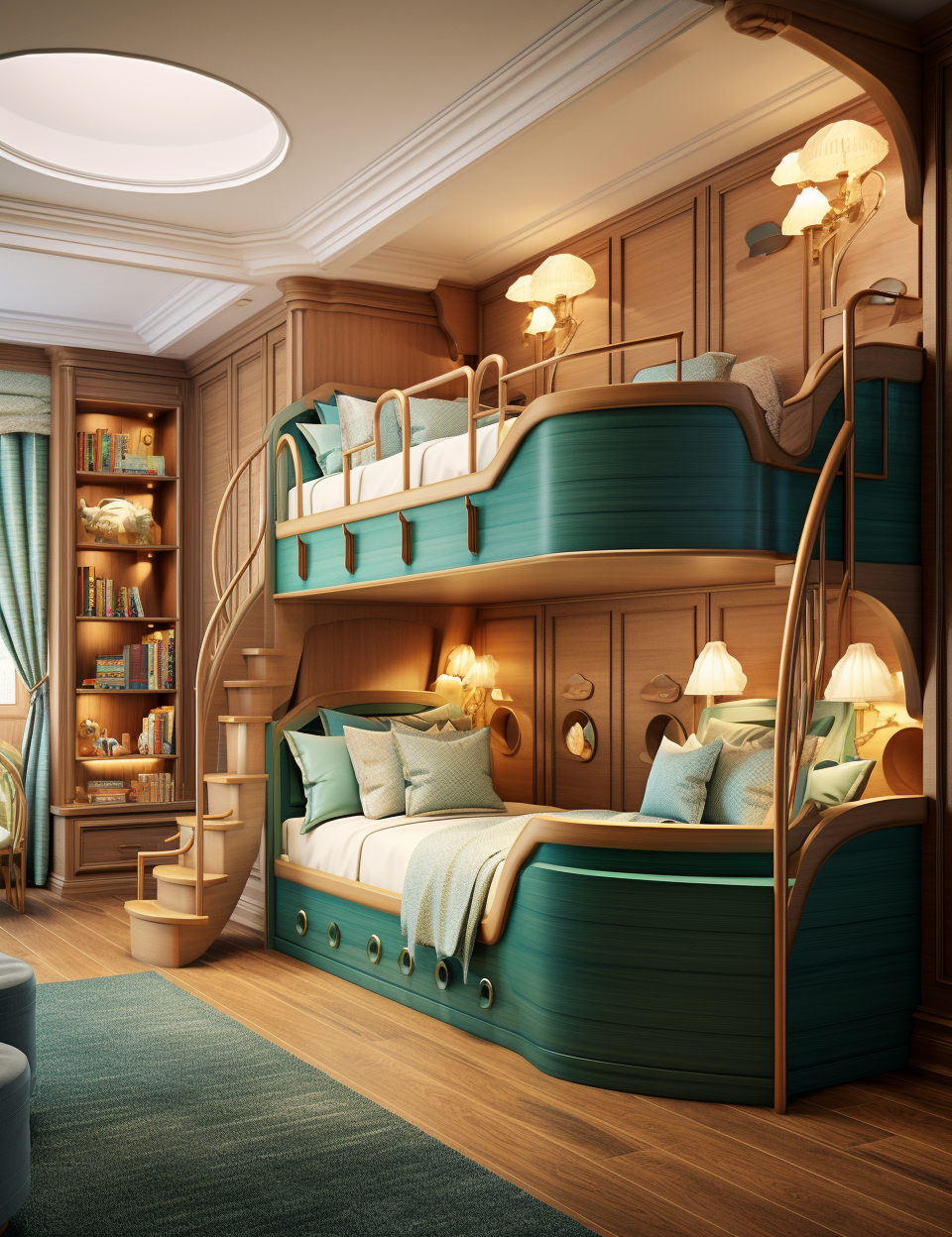 Luxury kids room bunkbeds