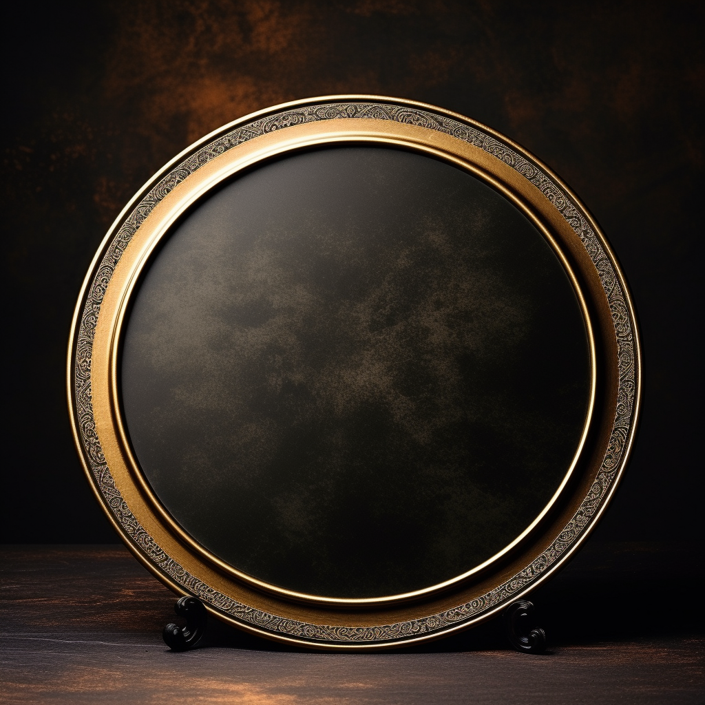 Luxury model with blank plate - dark gold & black