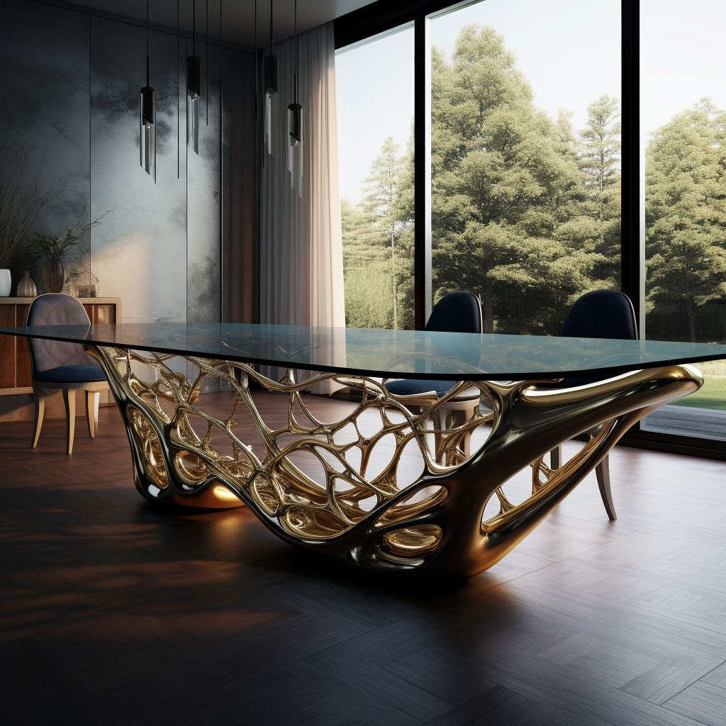 Ocean-inspired luxury dining table design