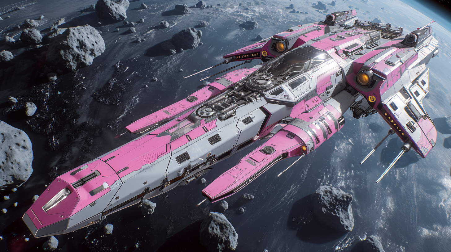 Luxury Pink Aluminum Space Ship