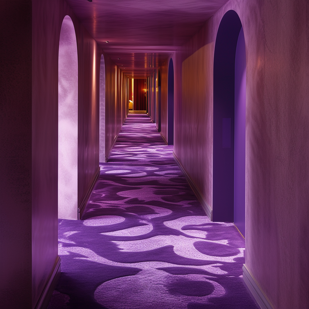 Luxurious Purple Hotel Carpet