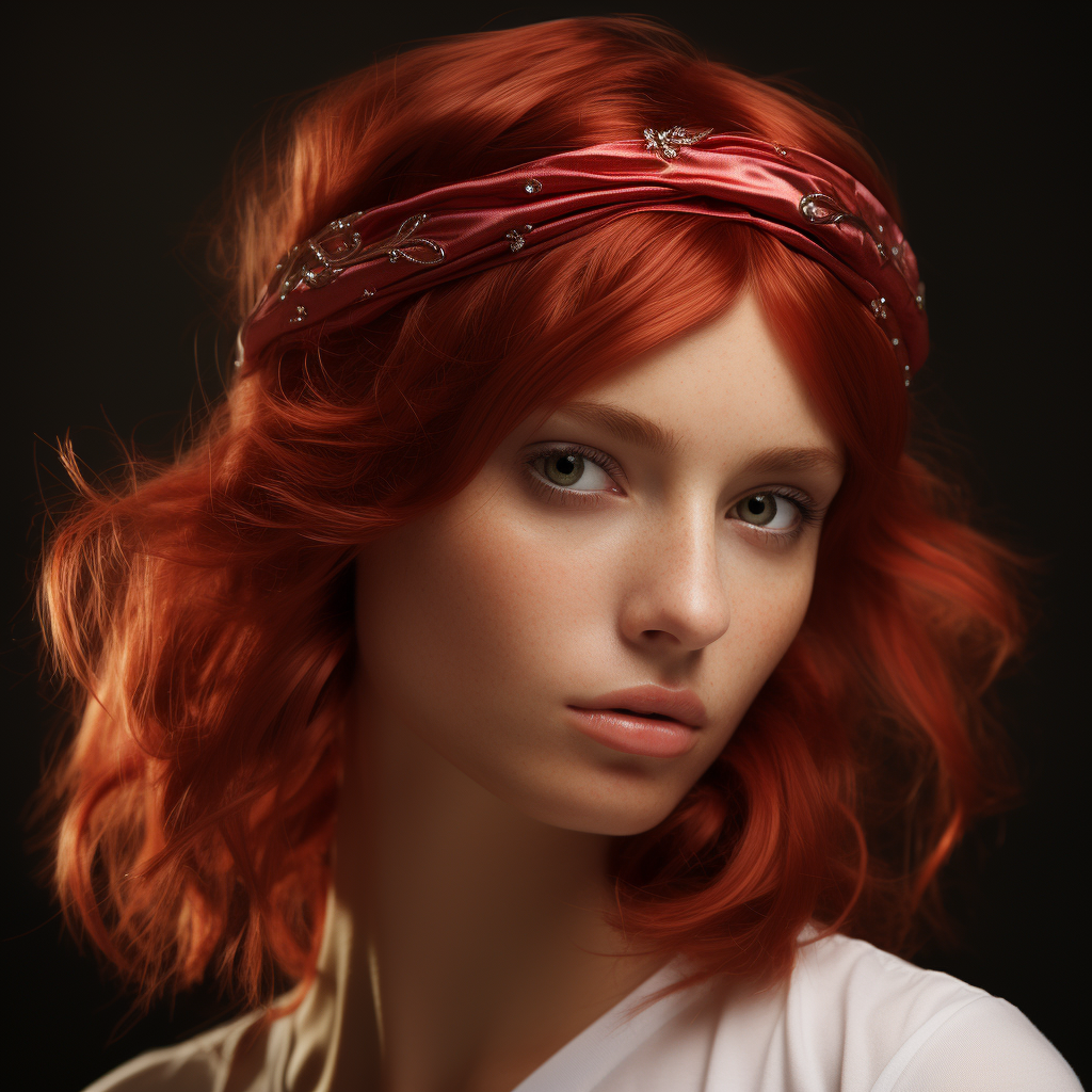 Shiny red headband accessory