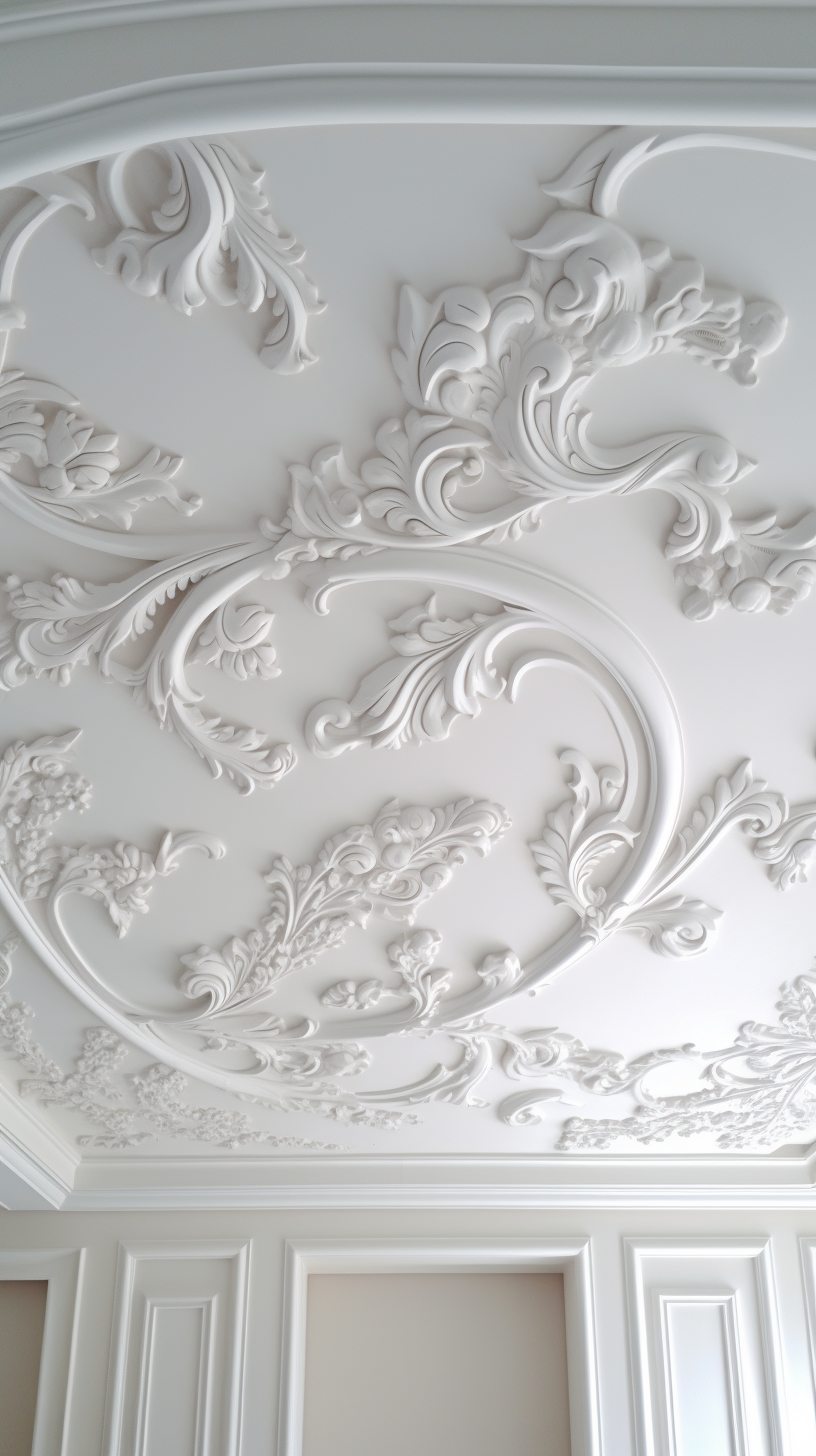 Elegant gypsum ceiling art design