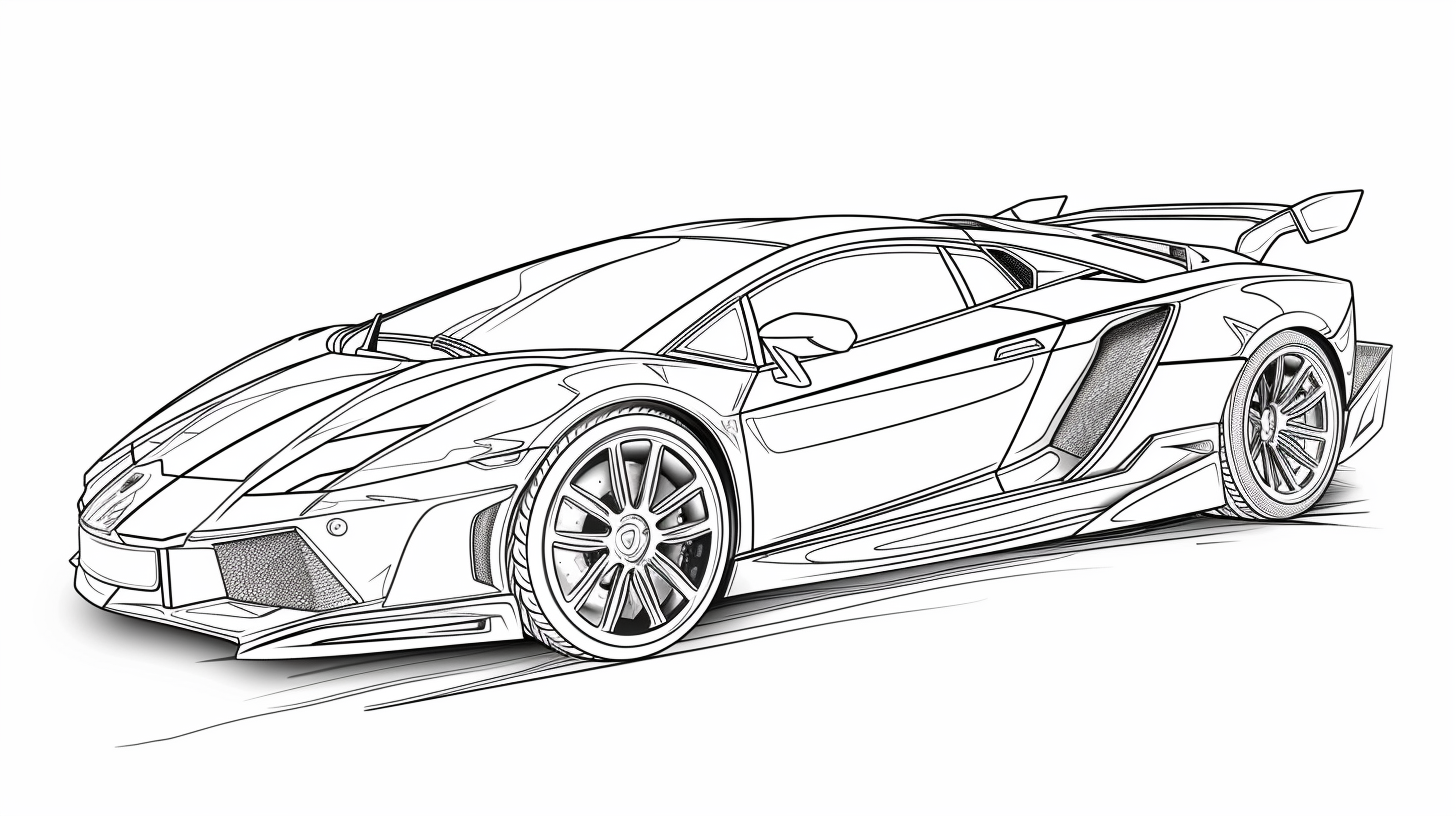 Luxury Sport Car Coloring Page