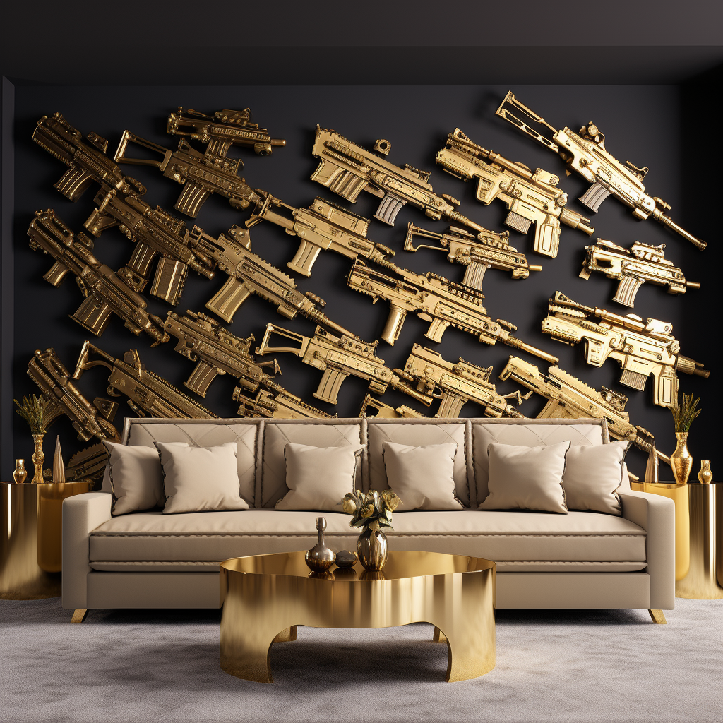 Luxury Wall with Assault Rifles