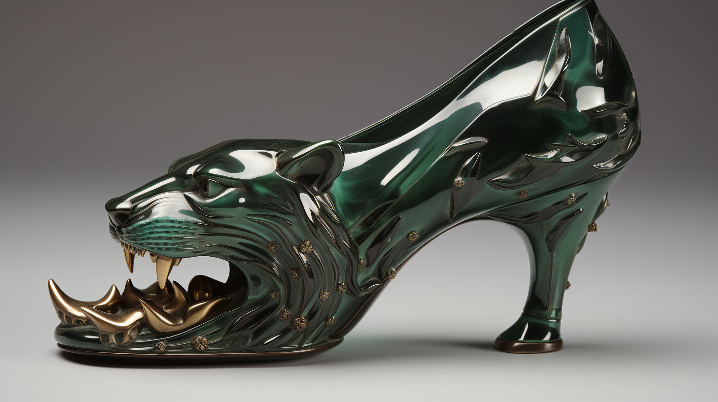 Panther with High-Heeled Shoe in Mouth