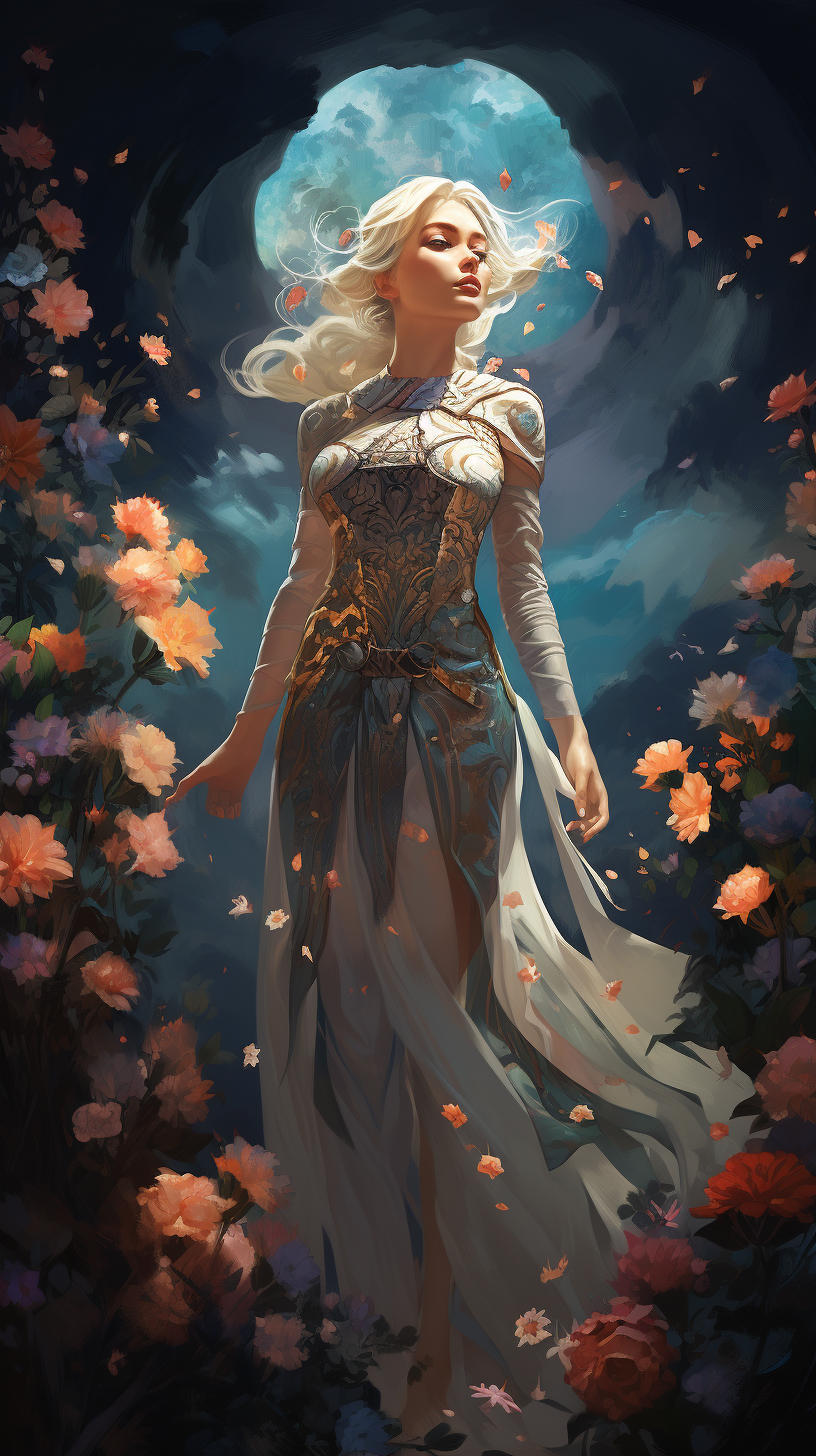 Illustration of Lyria the Blossomkeeper