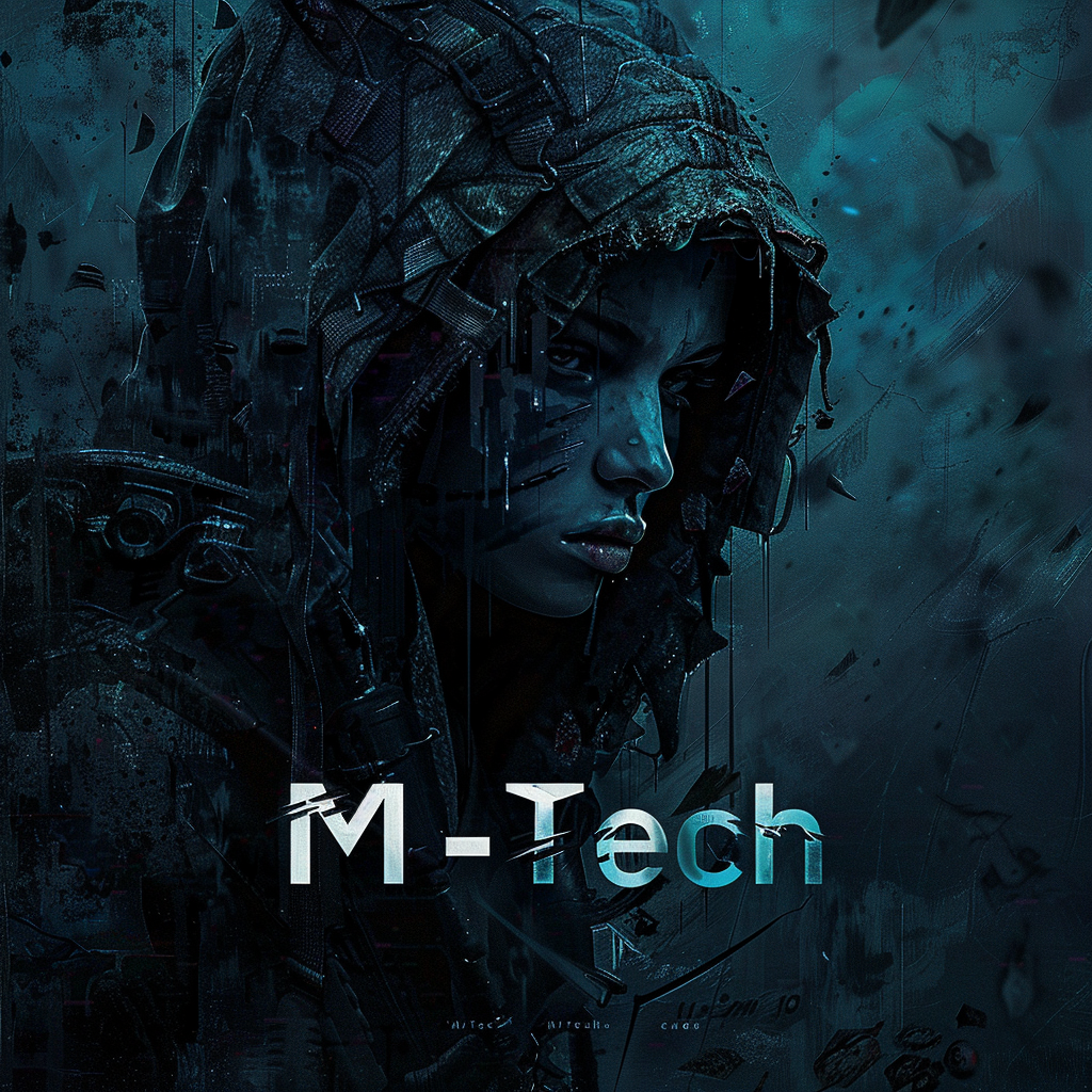 Glitchy M-Tech Logo in Cold City