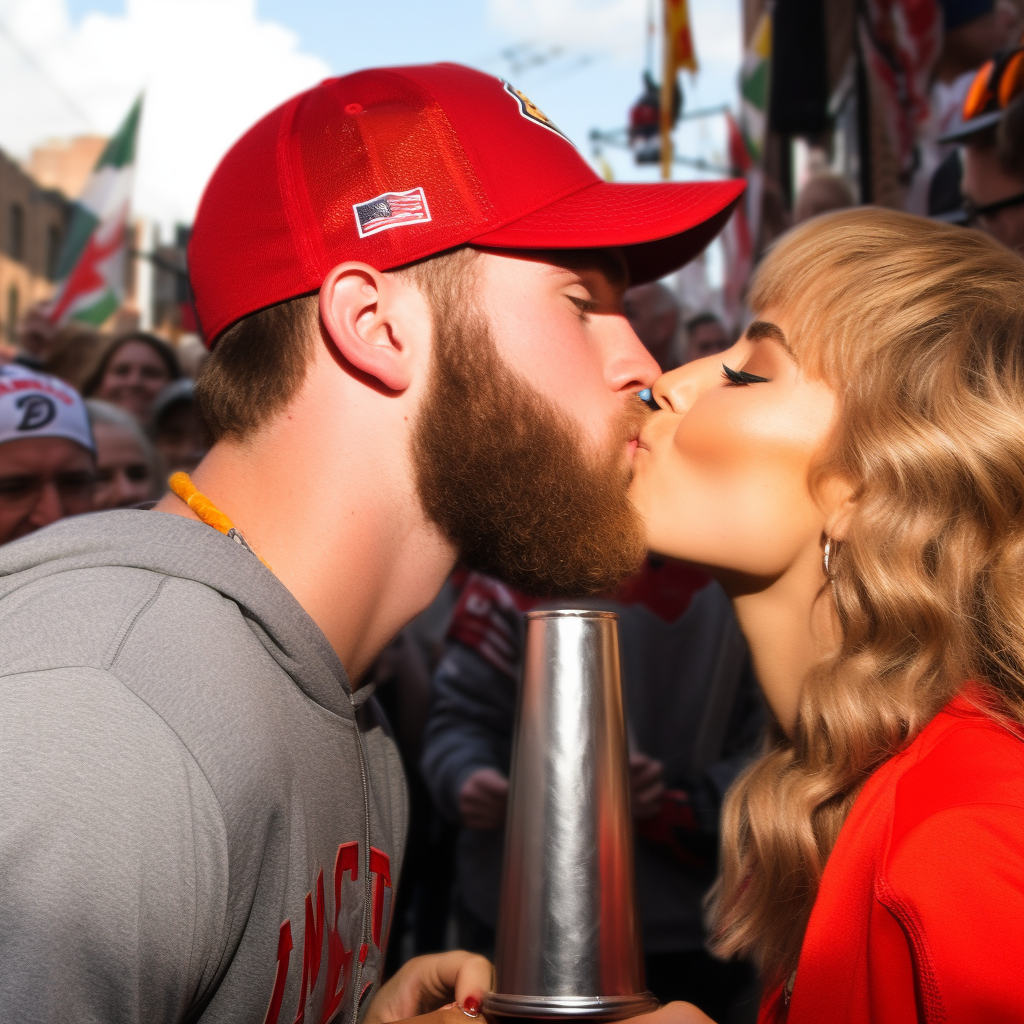 Mac Jones kissing Taylor Swift Travis Kelce crying