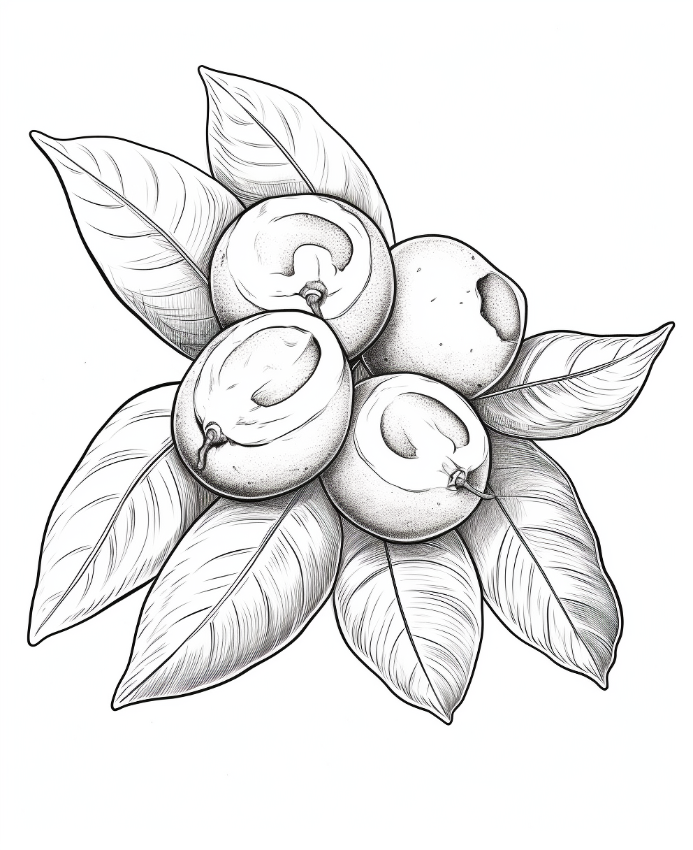 Macadamia nut cookies coloring page for kids