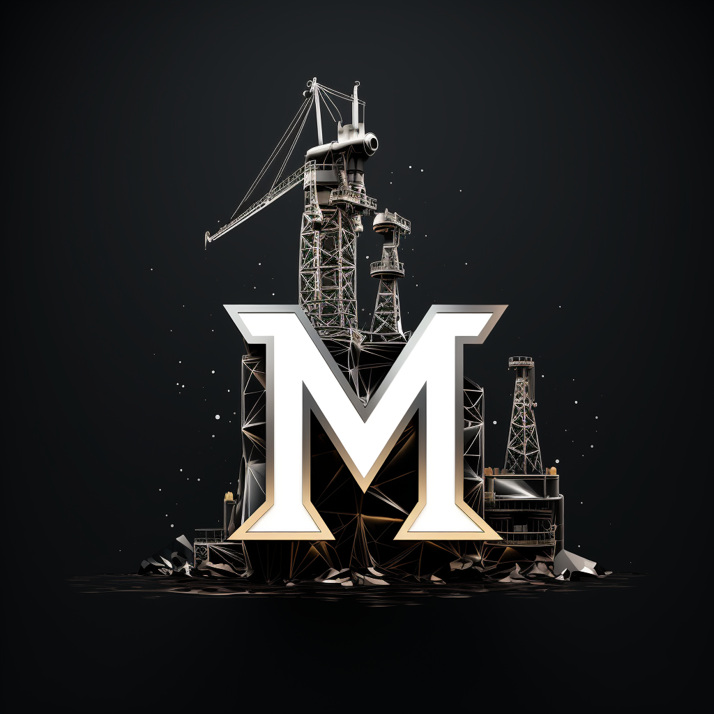 Machana logo with monogram oil rig