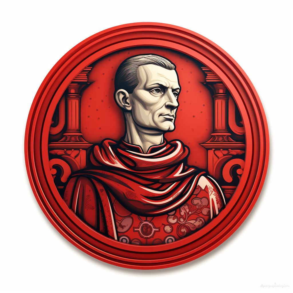 Statue of Niccolo Machiavelli on white background