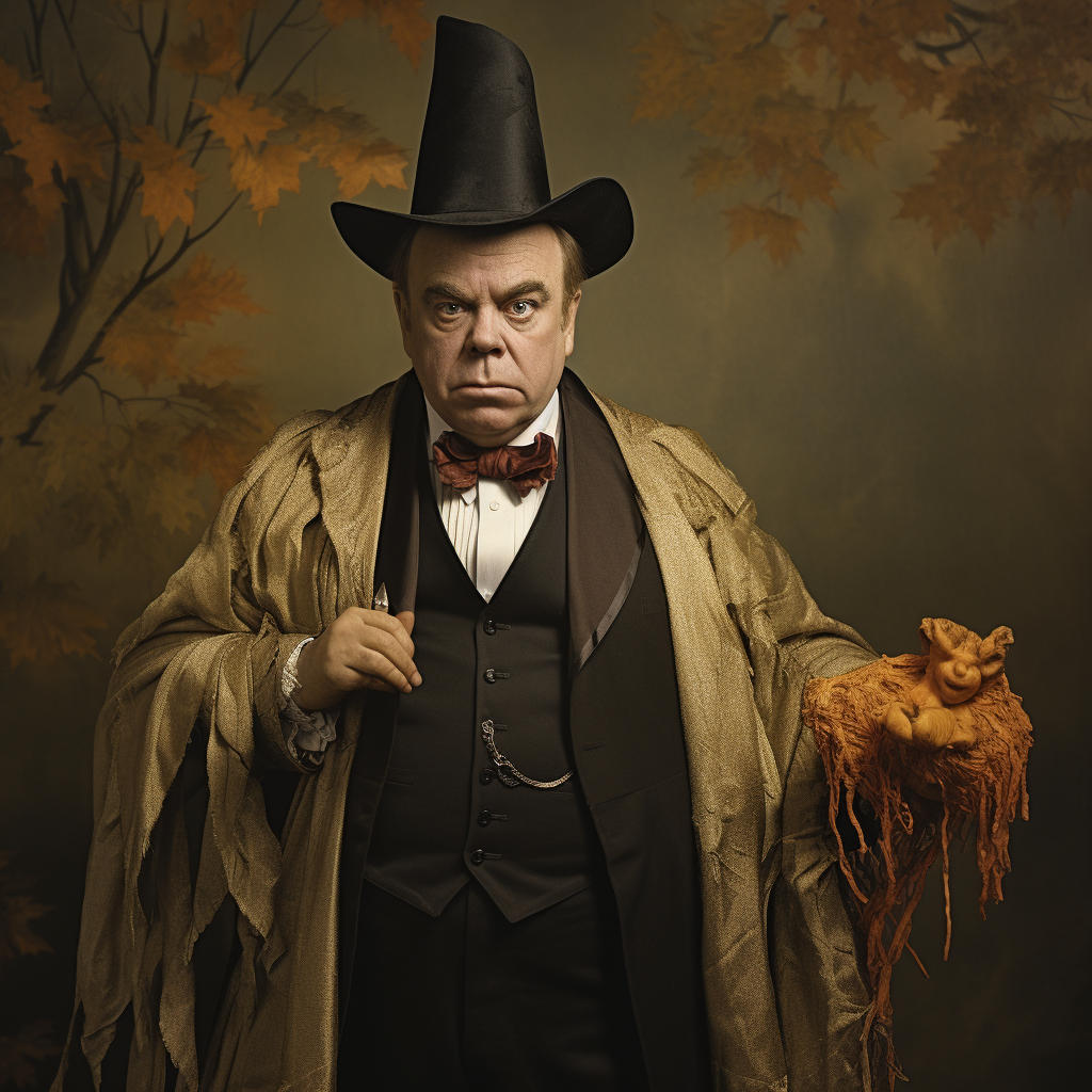 William Lyon Mackenzie King in Halloween costume