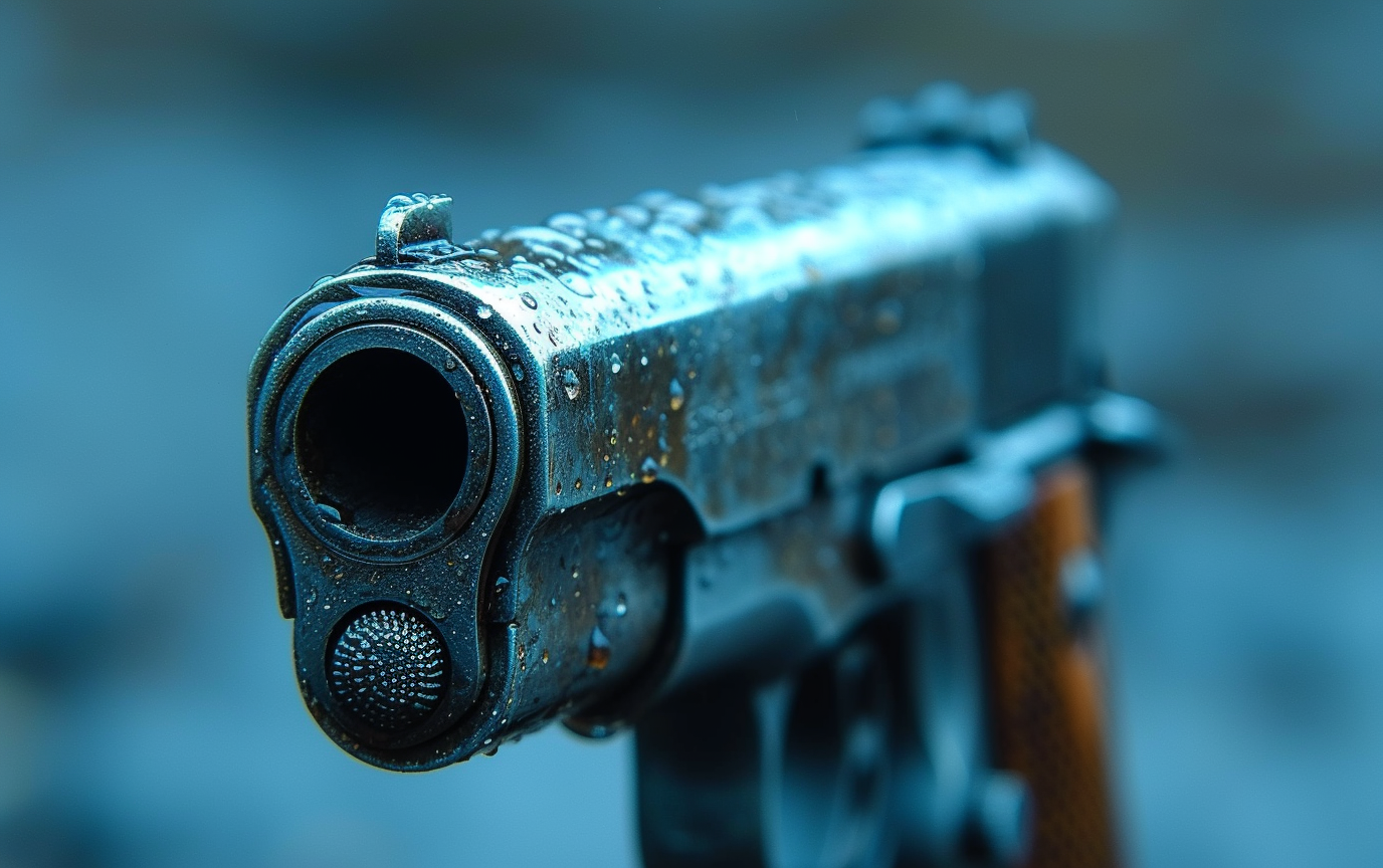 Macro Photography of 1911 Barrel