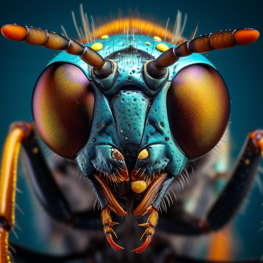 Detailed macro insect photography image