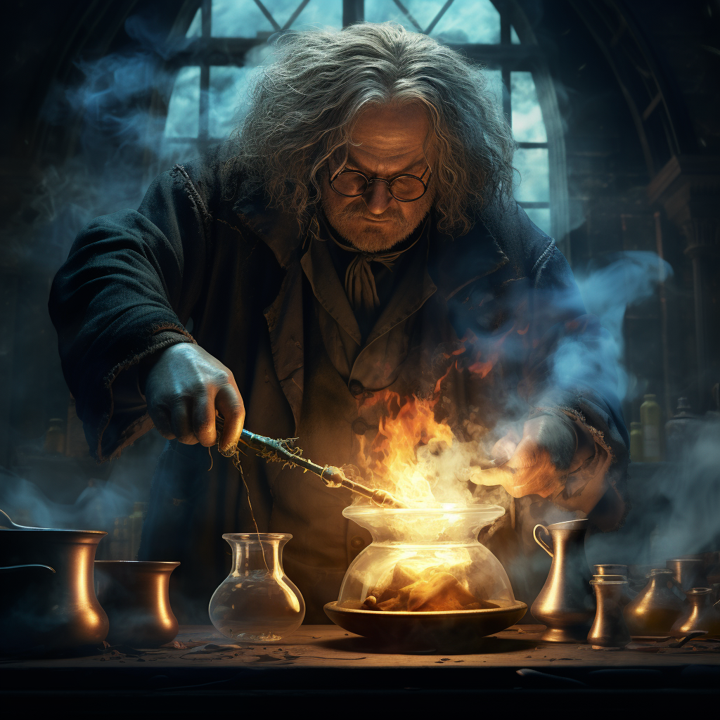 Mad-Eye Moody putting name into blue fire ?