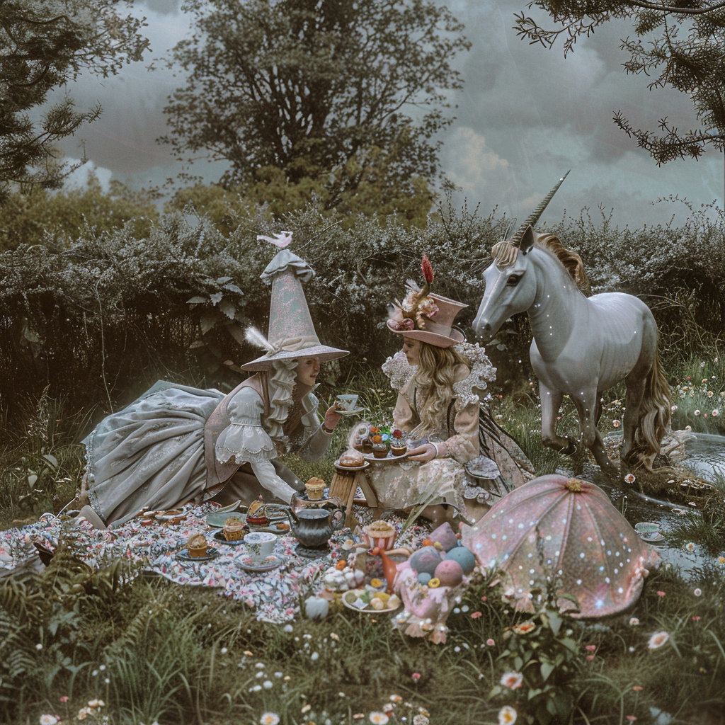 Tea Party on Grassy Hilltop