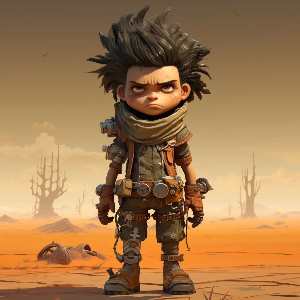 Character design inspired by Mad Max and Little Nemo