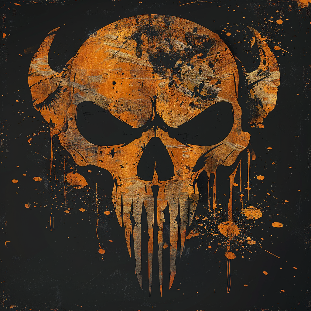 Mad Max Style War Skull Logo